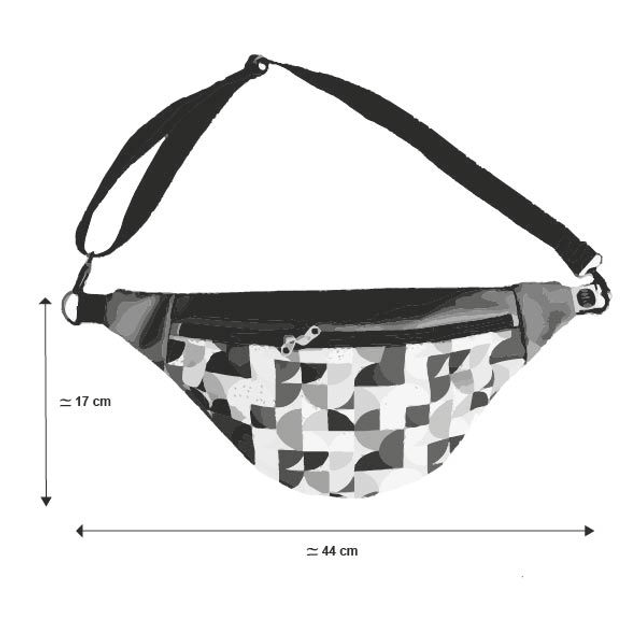 Sac Banane simili cuir - BAUHAUS -  bleu marine