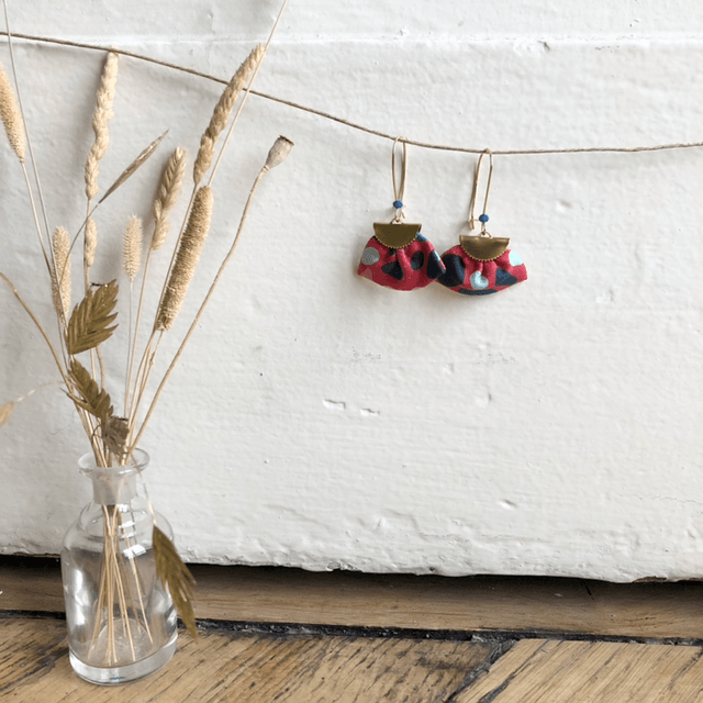 Boucles d'oreilles - DORMEUSES JELLY BEANS - rouge
