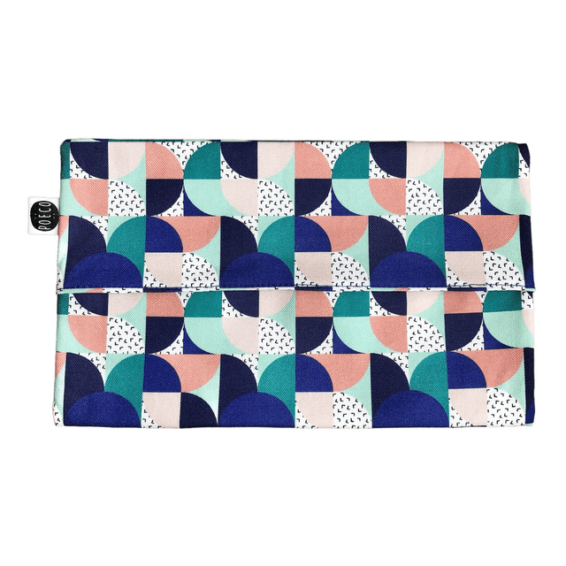 Pochette mouchoirs - BAUHAUS ( bleu - vert - rose)