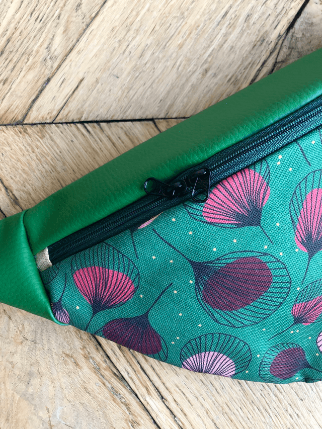 Sac Banane simili cuir - PLUMES - vert
