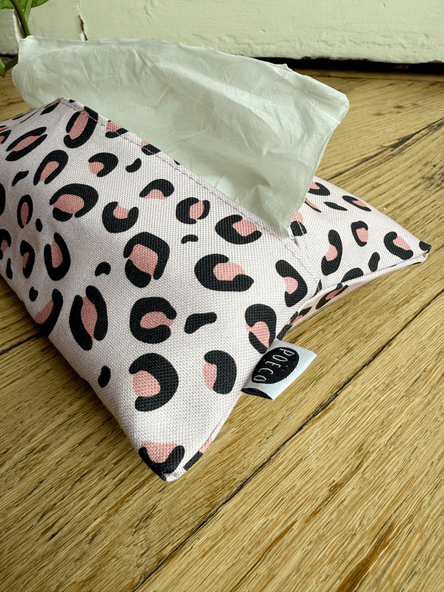 Pochette mouchoirs - LEOPARD ( rose )
