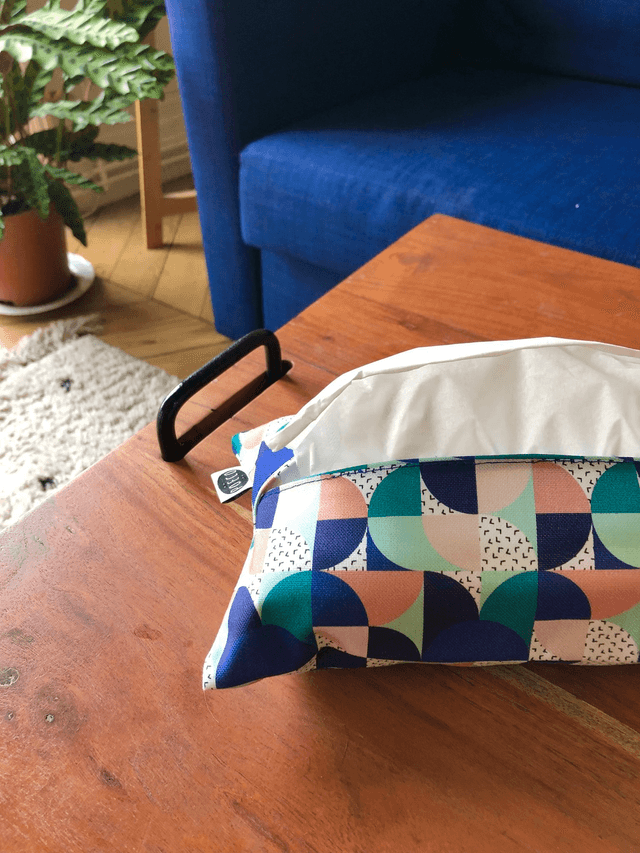 Pochette mouchoirs - BAUHAUS ( bleu - vert - rose)