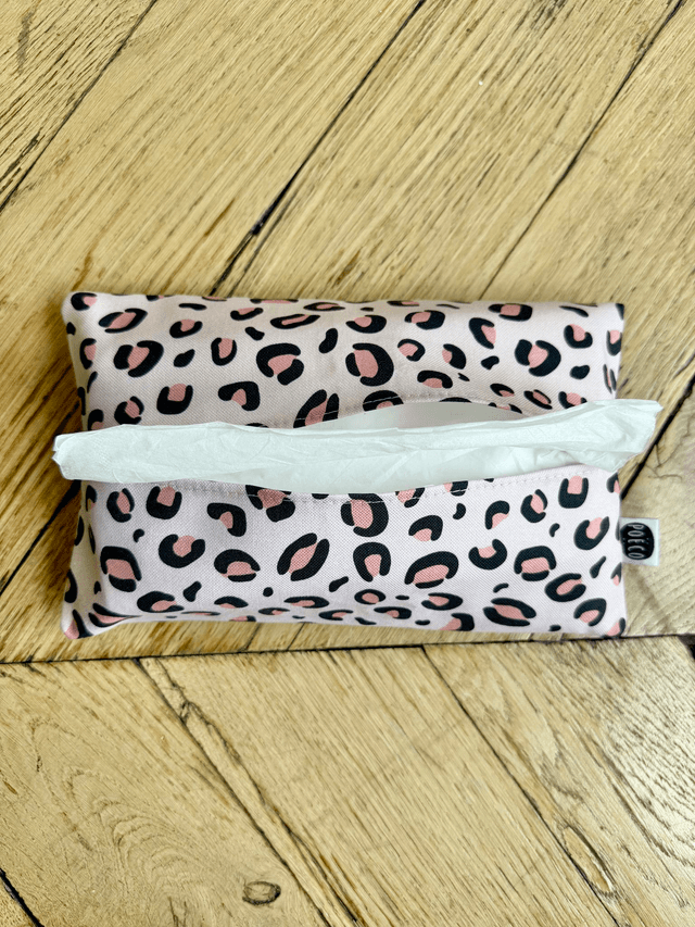 Pochette mouchoirs - LEOPARD ( rose )