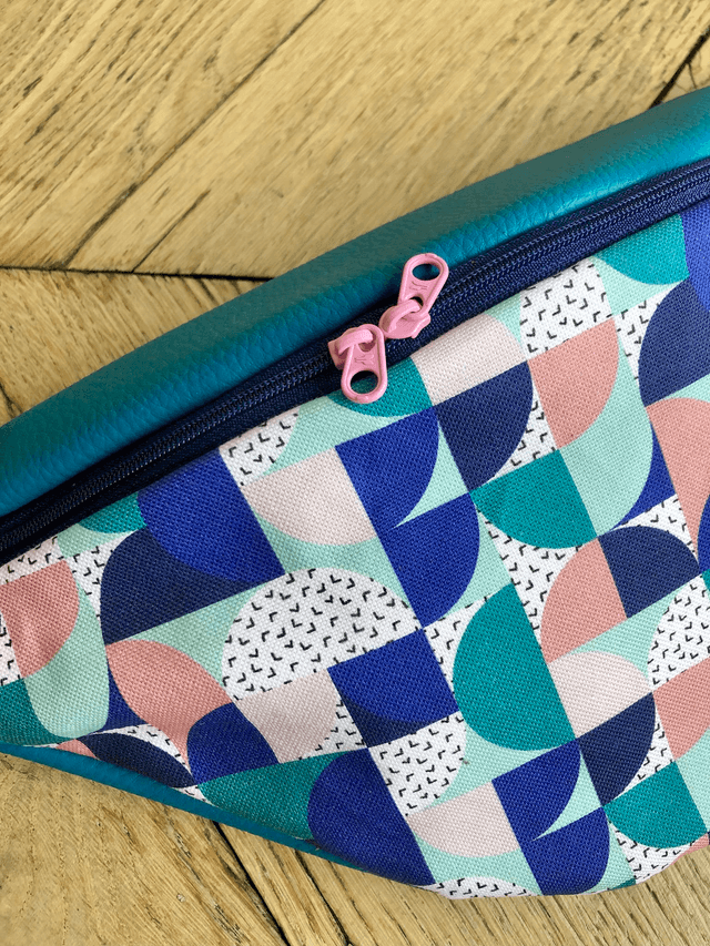 Sac Banane simili cuir - BAUHAUS -  bleu pétrole