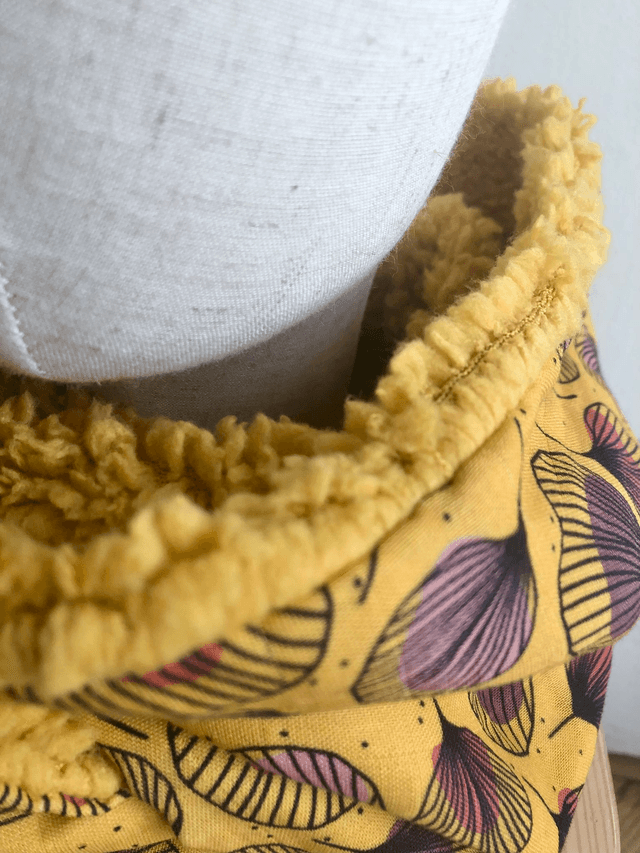 Echarpe double tour Sherpa - PLUMES - jaune