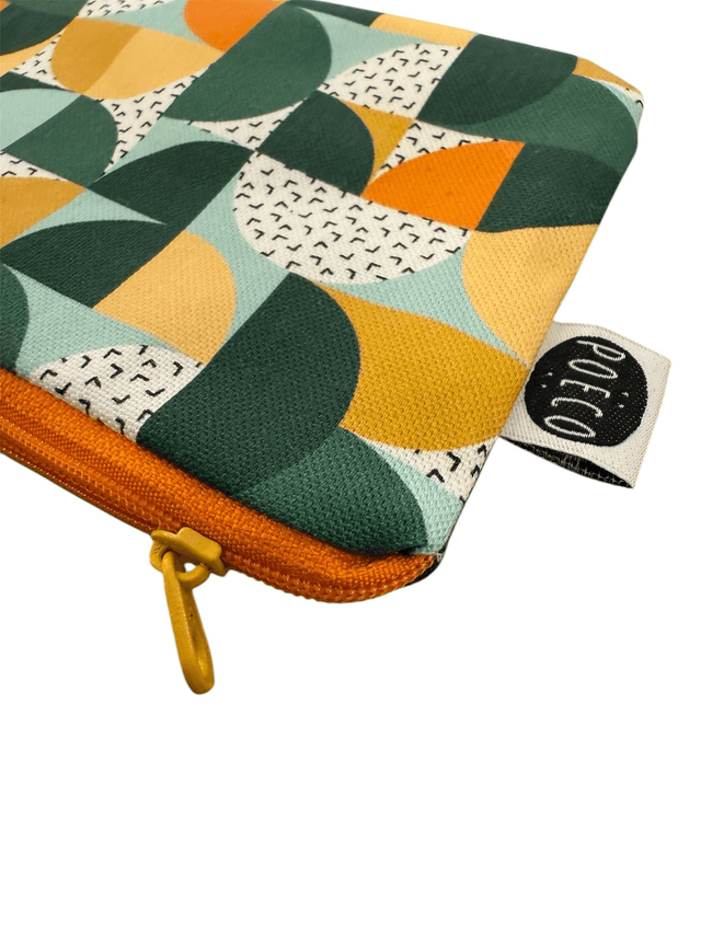 Trousse porte-monnaie - BAUHAUS ( orange - vert - jaune) 
