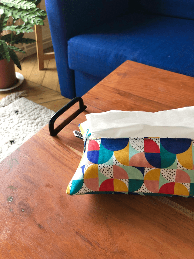 Pochette mouchoirs - BAUHAUS ( bleu - vert - rouge - jaune)