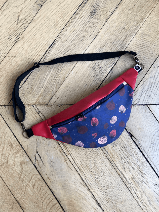 Sac Banane  simili cuir - PLUMES -  rouge