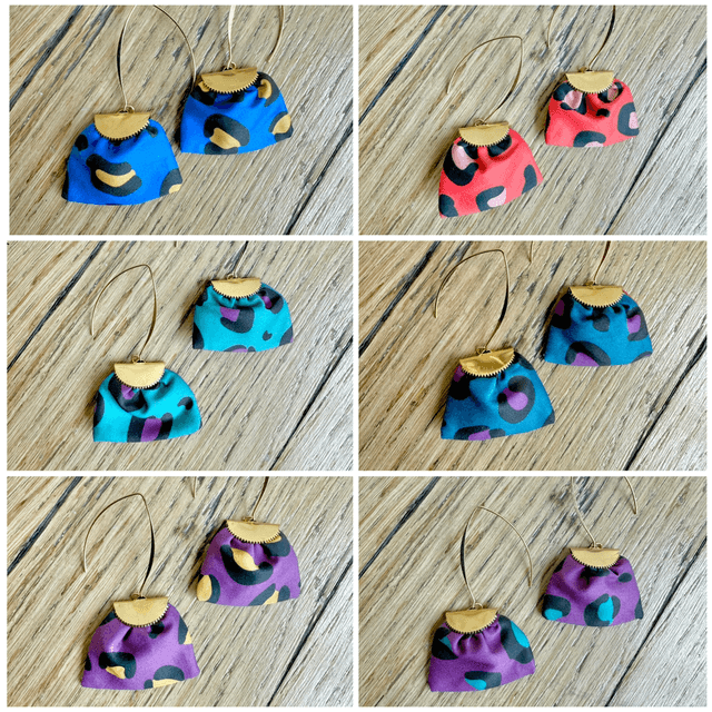 Boucles d'oreilles -  LONGUES LÉOPARD - rose