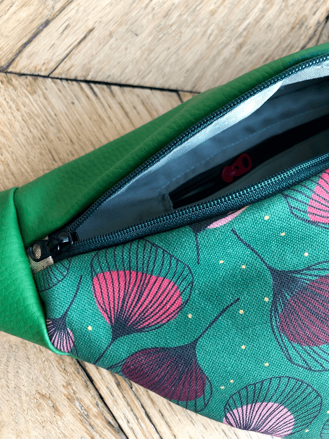 Sac Banane simili cuir - PLUMES - vert