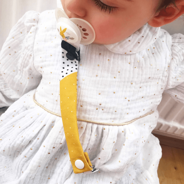 Attache tétine - CONFETTIS - adaptateur silicone