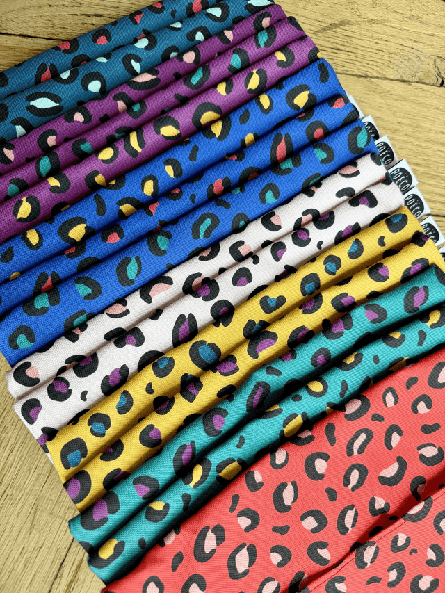 Pochette mouchoirs - LEOPARD ( jaune - turquoise )