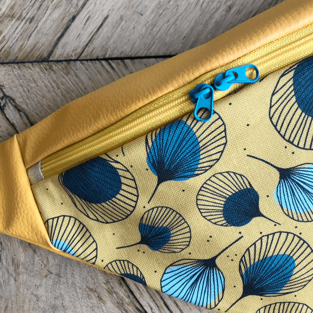 Sac Banane simili cuir - PLUMES - jaune