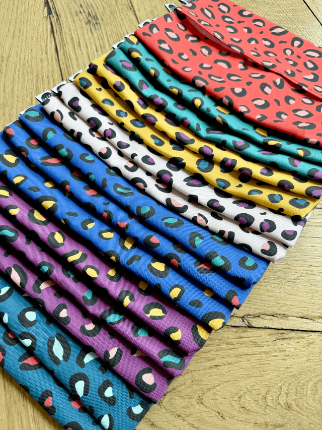 Pochette mouchoirs - LEOPARD ( jaune - turquoise )