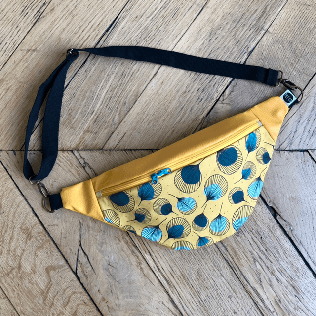 Sac Banane simili cuir - PLUMES - jaune