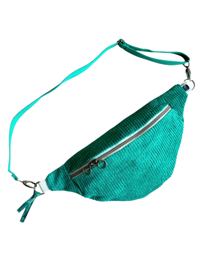 Sac Banane Uni velours côtelé VERT